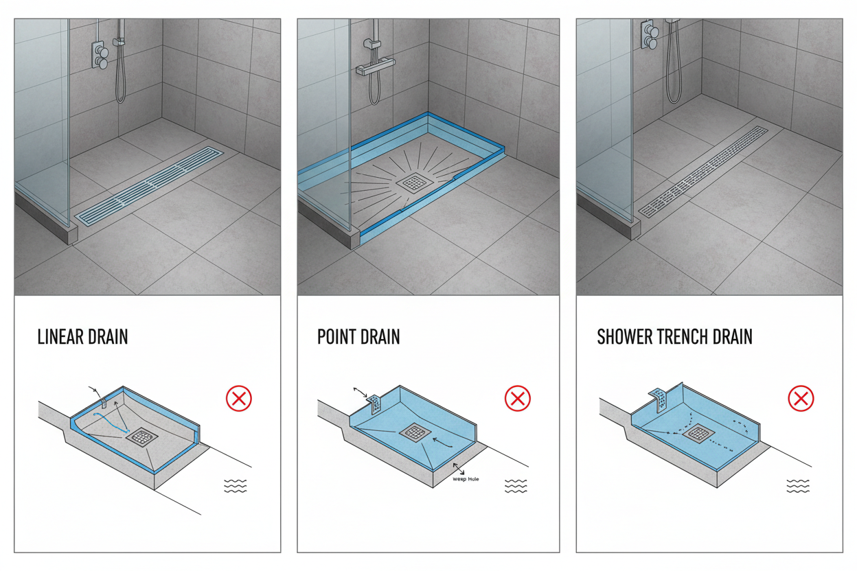 Slivnici u kupatilu: vrste, ugradnja i najčešće greške