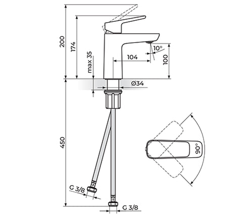 Slavina za lavabo Rosan STOLZ 130101B (Copy)