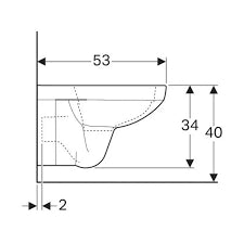 WC solja Geberit Selnova Square – konzolna, zidna montaza - slika proizvoda