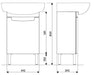 Ormaric za lavabo KOLO Geberit Rekord 40 cm beli (89387/89541) - Hiposanit - slika proizvoda