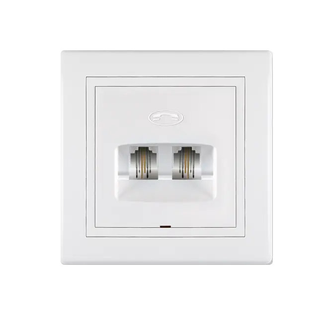 TT priključnica  telefonska 2x6/2 bela Prestige PL611