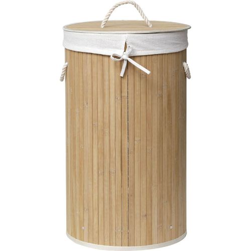 Korpa za veš krug BAMBUS BELA