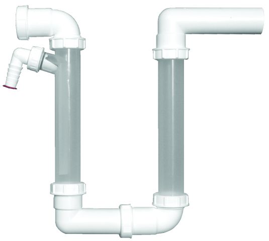 HL136.2 Sifon za kondenzat DN40 horizontalno x DN40 horizontalno sa providnim cevima