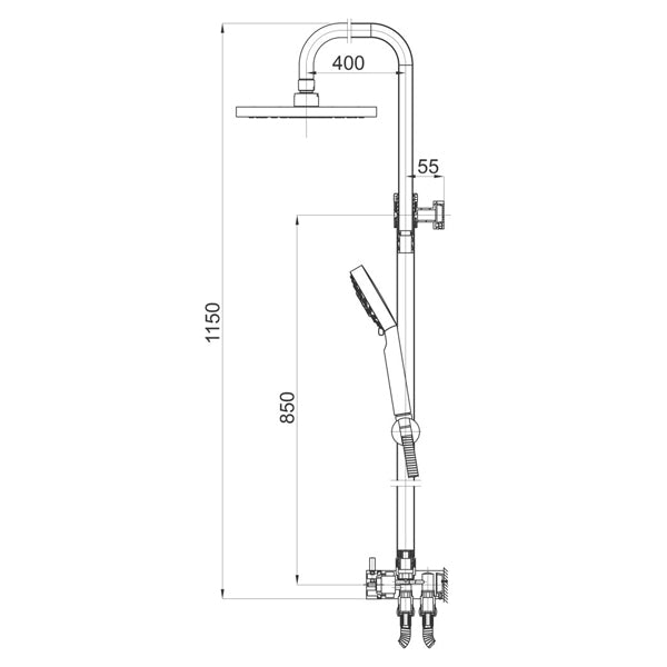 HERZ Tuš sistem PURE WATERFALL A11