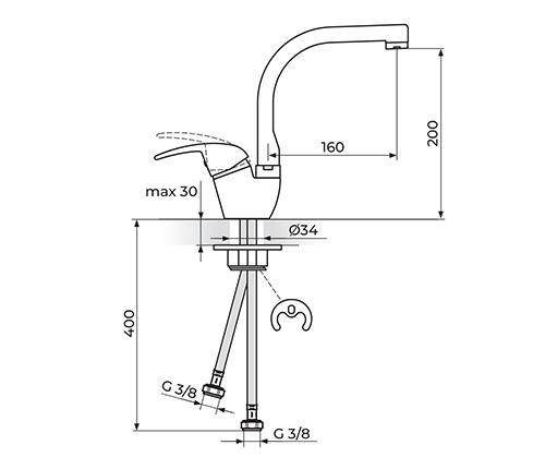 Rosan King baterija za sudoperu, 2c