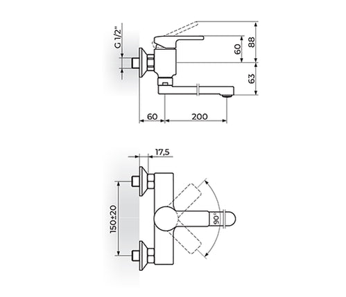 Rosan zidna slavina JB32120 - Rosan - slika proizvoda