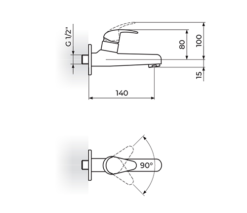 Baterija za hladnu vodu Rosan Perla JP521001