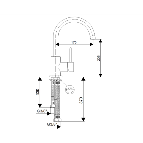 Slavina za sudoperu ZERRO 3 cevi JZ38103 ROSAN - Rosan - slika proizvoda
