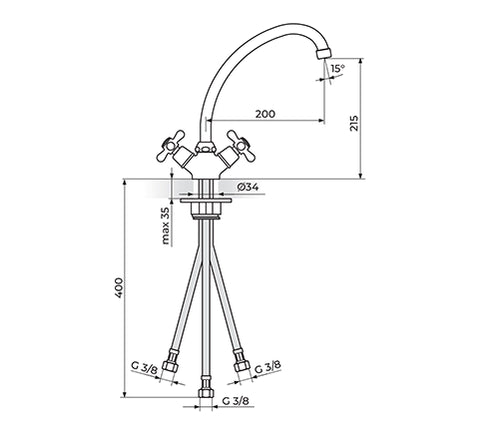 Slavina za sudoperu Rosan NOSTALGIJA N26101 3C