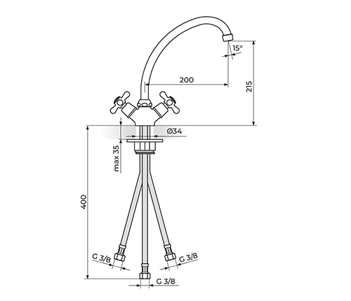 Slavina za sudoperu Rosan NOSTALGIJA N26101 3C