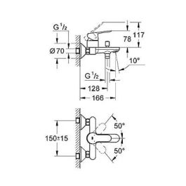 GROHE StartEdge baterija za kadu